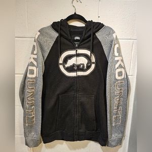 Y2k Ecko Unltd zip up Hoodie Men's L Baggy